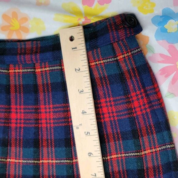 Pendleton Pleated Wool Size Current M/14P Vintage Authentic MacLennan Tartan Red - Picture 11 of 17